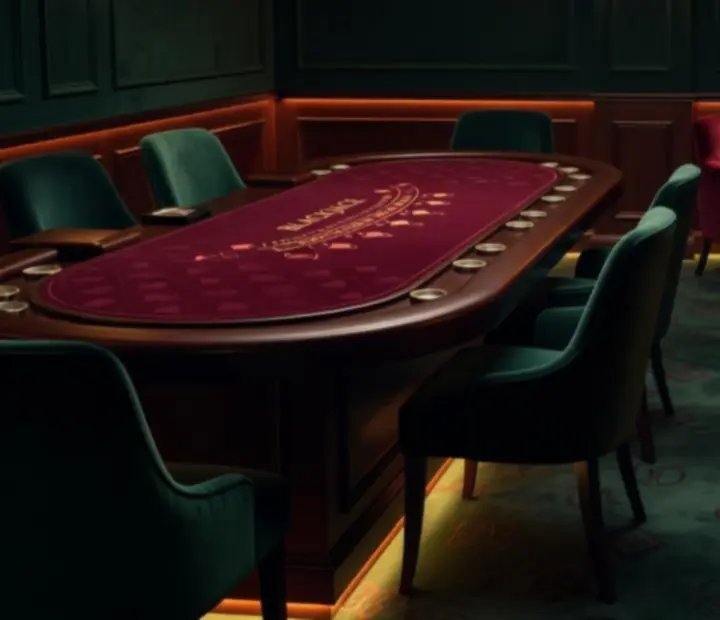 Desszertek és italok blackjack asztalok közelében